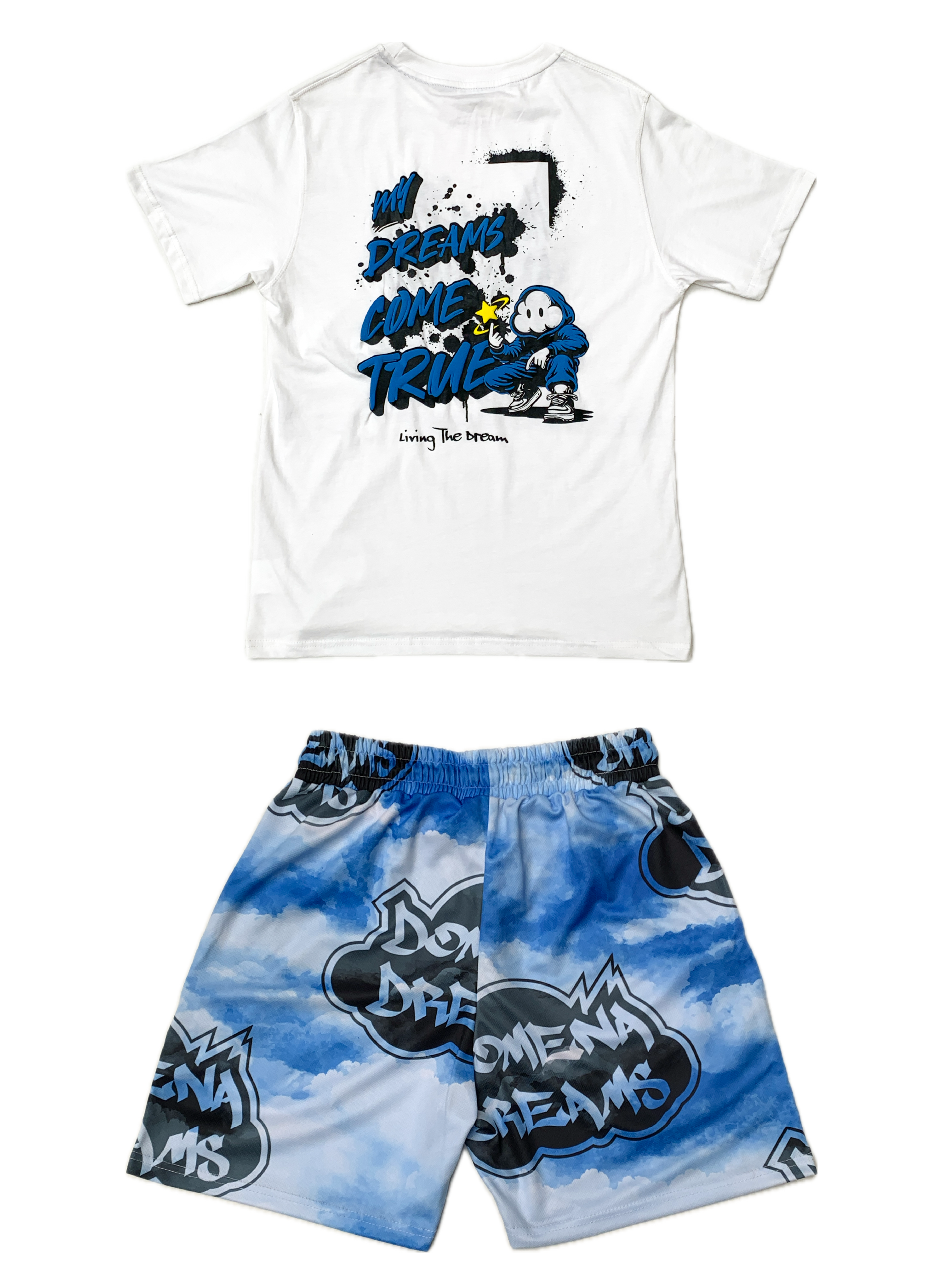 DOMENA DREAMS "HEAD IN THE CLOUDS" SHORTS SET (BLUE)